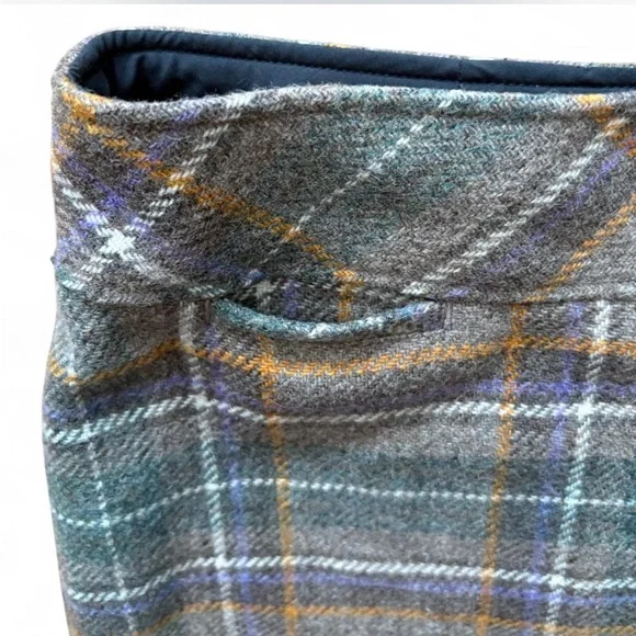 L.L. Bean Plaid Pencil Skirt - Gray and Blue - Picture 6 of 6